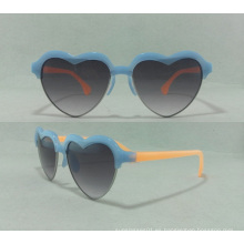 Semi-Rimless, lentes en forma de corazón, estilo de moda gafas de sol para niños (PK08320)